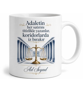 Adalet Meslek Yüksekokulu Katip Kupa Adliye Koridorları Temalı Hediye Bardak