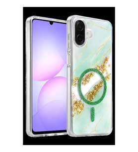 Onegif Samsung Galaxy A07 4g Lotus Simli Magsafe Kapak - Yeşil