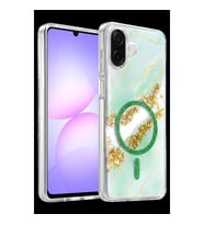 Onegif Samsung Galaxy A07 4g Lotus Simli Magsafe Kapak - Yeşil