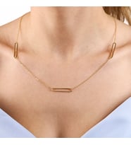 14 Ayar Altın Design Zincir 50 Cm  (Çok Renkli)