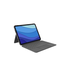 Logitech Combo Touch Klavyeli iPad Kılıfı, Ayrılabilir, Trackpad ve Smart Connector Özellikli, Arka Aydınlatma ve Destek Ayaklı Klavye, iPad Pro 11 inç 1. 2. 3. ve 4. Nesil ile Uyumlu, Gri