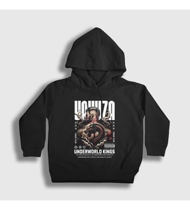 Presmono Unisex Çocuk Siyah Yakuza Tattoo Dragon Japan Japonya Kapüşonlu Sweatshirt 473130tt