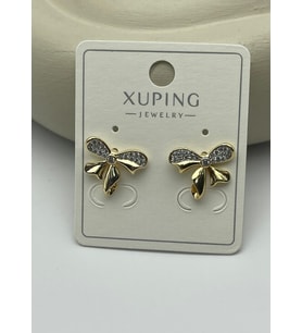 Xuping Gold Taşlı Fiyonk Küpe - 25xpkp372