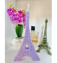 Eyfel Kulesi Dekoratif Kokulu Mum / Decorative Eiffel Tower Scented Candle (Lila)