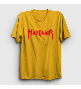 Presmono Unisex Sarı Logo Manowar T-Shirt 63841tt (Sarı)