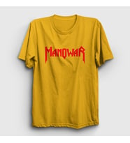 Presmono Unisex Sarı Logo Manowar T-Shirt 63841tt (Sarı)