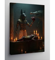 Kanvas Tablo Antik Mısır Tanrısı Anubis