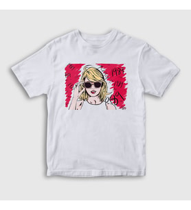 Presmono Unisex Çocuk Beyaz 1989 Taylor Swift T-Shirt 309972tt