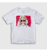 Presmono Unisex Çocuk Beyaz 1989 Taylor Swift T-Shirt 309972tt