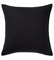 Minder Kırlent Kılıfı IKEA 50x50 cm Siyah Renk Fermuarlı Yastık Kılıfı