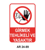 İŞ GÜVENLİĞİ UYARI LEVHASI 1 ADET PVC 21 X 29CM