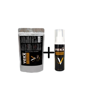 Vexx 100 Gr. Saç Tozu Topik + 100 Ml Sabitleyici Sprey Set 5 Renk (Koyu Kahverengi )