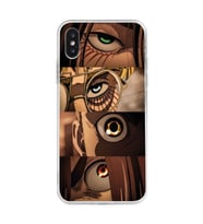 Iphone XSMAX Uyumlu Attack On Titan Tasarımlı Şeffaf Telefon Kılıfı