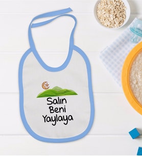 BK Kids Mavi Bebek Mama Önlüğü - Model 130