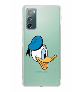 Samsung Galaxy S20 FE  Kamera Korumalı Kapak Donald Duck Tasarımlı  Şeffaf  Kılıf