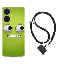 Realme C55 Kılıf Resimli Boyun Askılı İpli Desenli Silikon Series Green 1832