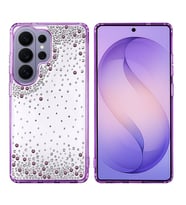 Galaxy S26 Ultra Kılıf Airbag Tasarımlı Damla Taşlı Şeffaf Pera Silikon Kılıf