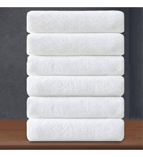S&R BEYAZ OTEL BANYO HAVLUSU 460 GR 6'LI SET