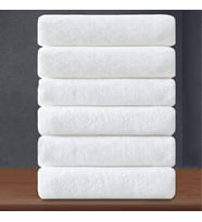 S&R BEYAZ OTEL BANYO HAVLUSU 460 GR 6'LI SET