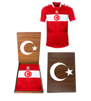 Hummel Orijinal Türkiye Kırmızı Milli Takım Forma Hediyelik Ahşap Kutulu
