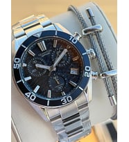 Quantum Sapphire Cam İtalyan Bileklikli 10 Atm Suya Dayanıklı 2 Yıl Garantili Erkek Kol Saati 99.390 (Gümüş)