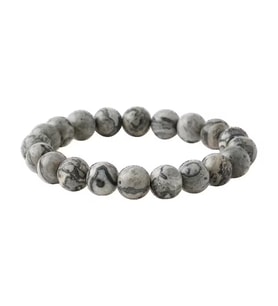 Gri Jasper 10mm Doğal Taş Bileklik