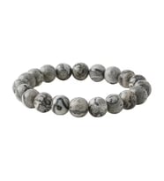 Gri Jasper 10mm Doğal Taş Bileklik