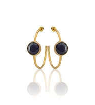 Kadir Jewellery 22 Ayar Altın Kaplama Kadın Taşlı Küpe -El İşçiliği Ve Hipoalerjenik Küpe