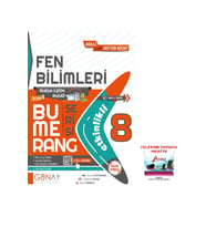 Günay Yayınları 2025-2026 8. Sınıf LGS Bumerang Fen Bilimleri Konu Anlatımlı Güncel Müfredat Video Çözümlü (Çok Renkli)