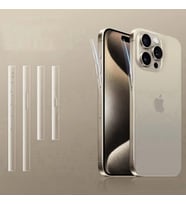 İphone 15 Pro Uyumlu Çerçeve Koruyucu Şeffaf Ultra koruyucu Nano Jelatin