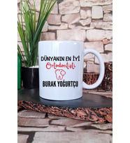 Dünyanın En İyi Ortodontisti Baskılı Kişiye Özel Ortodontist Hediyelik Kupa Bardak