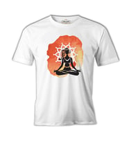 Yoga - Sukhasana Beyaz Erkek Tshirt