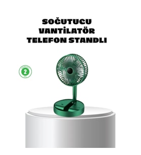 Mey İthalat® Katlanabilir Mini Fan – 3 Kademeli Soğutma, Şarjlı