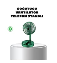 Mey İthalat® Katlanabilir Mini Fan – 3 Kademeli Soğutma, Şarjlı