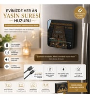 Yasin Suresi Okuyan Buzdolabı Magneti  Şarjlı, Ses Ayarlı, Güçlü Mıknatıslı Dijital Zikir Cihazı
