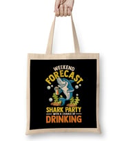 Weekend Forecast Shark Party With Drinking Bez Çanta Uzun Saplı