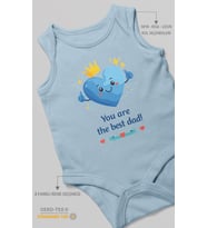 You are the best dad Sıfır Kollu Bebek Zıbını %100 Pamuk