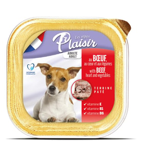 Plaisir Pate 150Gr Sığır Etli Yetişkin 4Adet Yaş Köpek Maması