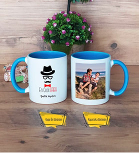 En Cool Baba Kupa Bardak Mavi Fotoğraflı Babaya Hediye