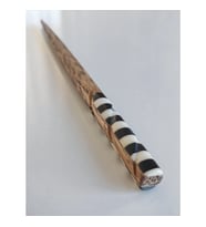 Geometrik Kontrastlı Sedef ve Bambu Saç Çubuğu