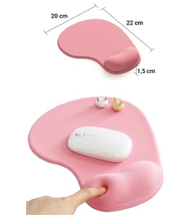 SonicTouch Bilek Destekli Pembe Damla Tipi Pürüzsüz Yüzey Dikişsiz Gamer Oyuncu Mouse Pad 20x22cm
