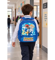 Sonic Mavi Kirpi İlkokul Okul Çantası Çocuk Öğrenci Sırt Çantası Karakter Temalı 37 x 27 x 19