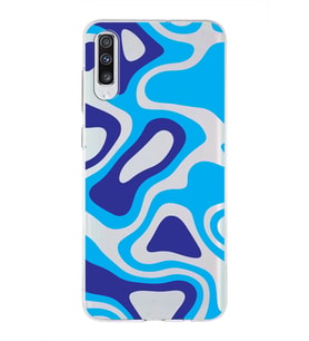 Samsung Galaxy A70s   Kapak Renkli Desen Tasarımlı Şeffaf Silikon Kılıf