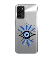 Oppo A55 Uyumlu Nazar Göz Desenli Şeffaf Telefon Kılıfı