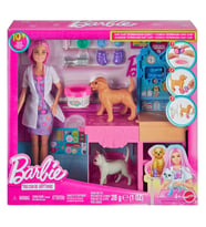 Barbie'nin Veteriner Kliniği Bebek ve Aksesuarlar Oyun Seti JFX93