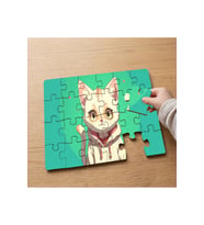 Anime Cat - Sevimli Kedicik Tasarımlı 24 Parça Ahşap Çocuk Puzzle MPK0364