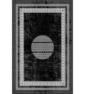 Eliana Home Baskılı, Yıkanabilir Kaymaz Taban Salon Halısı LNA0103-SD1082 100x150 cm (Siyah)