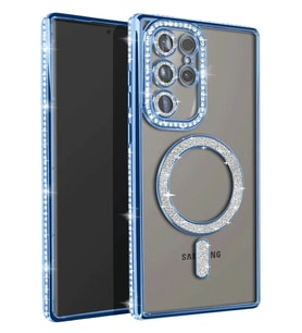 Durukar® Samsung Galaxy S23 Ultra Joke Simli Magneticsafe Kılıf - Mavi
