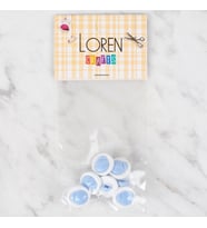Loren Crafts 8 li Açık Mavi Uğur Böceği Düğme - 64