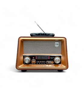 Ahşap Nostaljik Radyo,Şık Tasarım Gerçek Ahşap Malzeme Nostalji Radyo (B.Kahverengi)